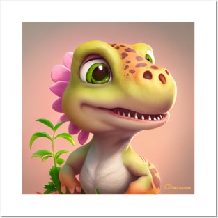 Baby Dinosaur Dino Bambino - Giana Posters and Art